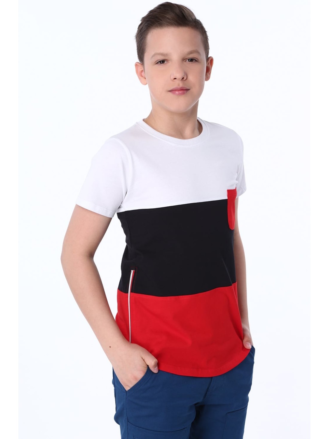 Tricou băieți tricolor NDZ4464 - Magazin online - Boutique